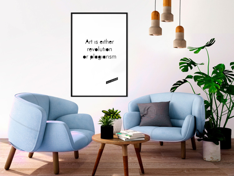 Wall Poster Art is either revolution or plagiarism - English quote amidst white 117446 additionalImage 6