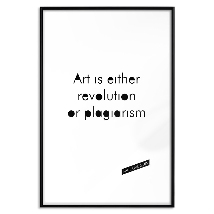 Wall Poster Art is either revolution or plagiarism - English quote amidst white 117446 additionalImage 17