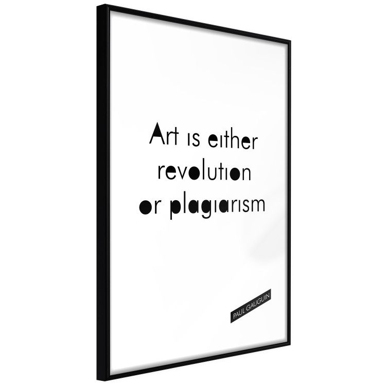 Wall Poster Art is either revolution or plagiarism - English quote amidst white 117446 additionalImage 12