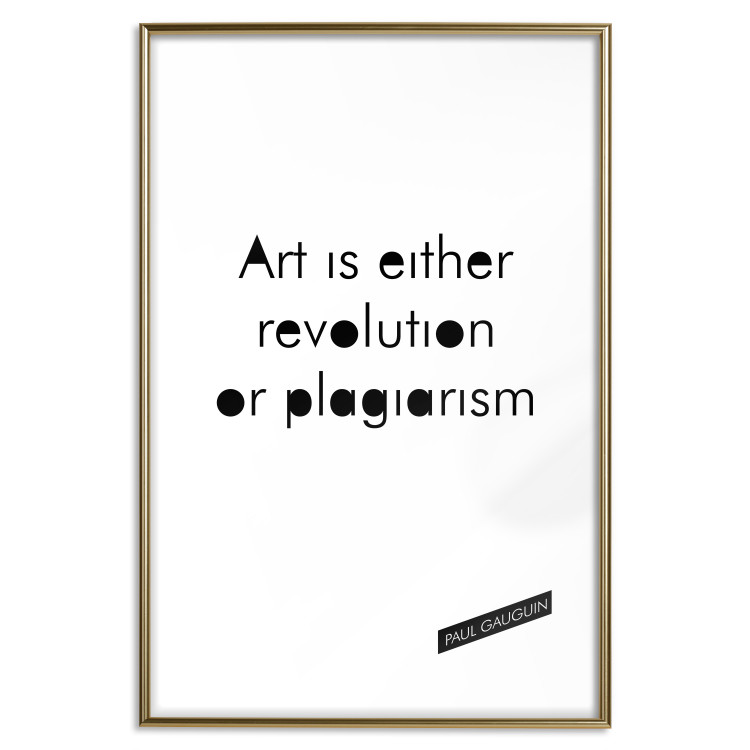 Wall Poster Art is either revolution or plagiarism - English quote amidst white 117446 additionalImage 20