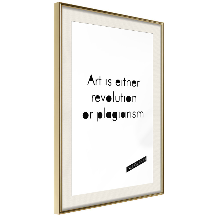 Wall Poster Art is either revolution or plagiarism - English quote amidst white 117446 additionalImage 2