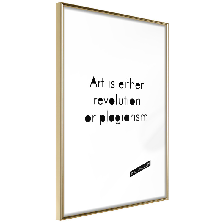 Wall Poster Art is either revolution or plagiarism - English quote amidst white 117446 additionalImage 8