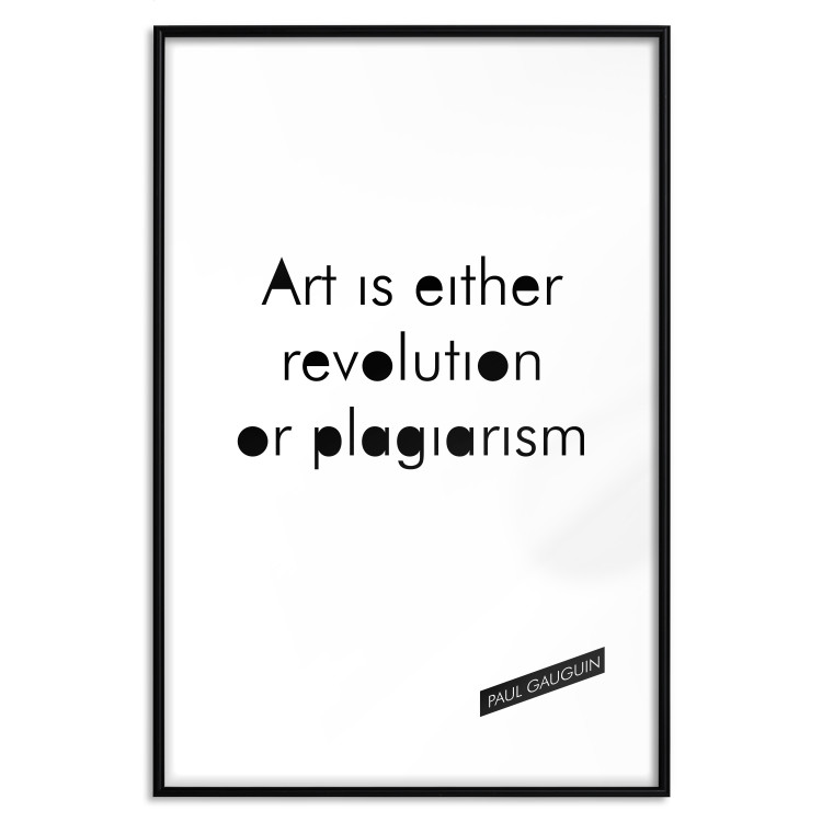 Wall Poster Art is either revolution or plagiarism - English quote amidst white 117446 additionalImage 24