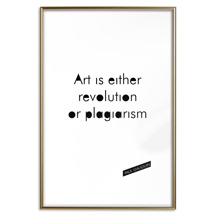 Wall Poster Art is either revolution or plagiarism - English quote amidst white 117446 additionalImage 16