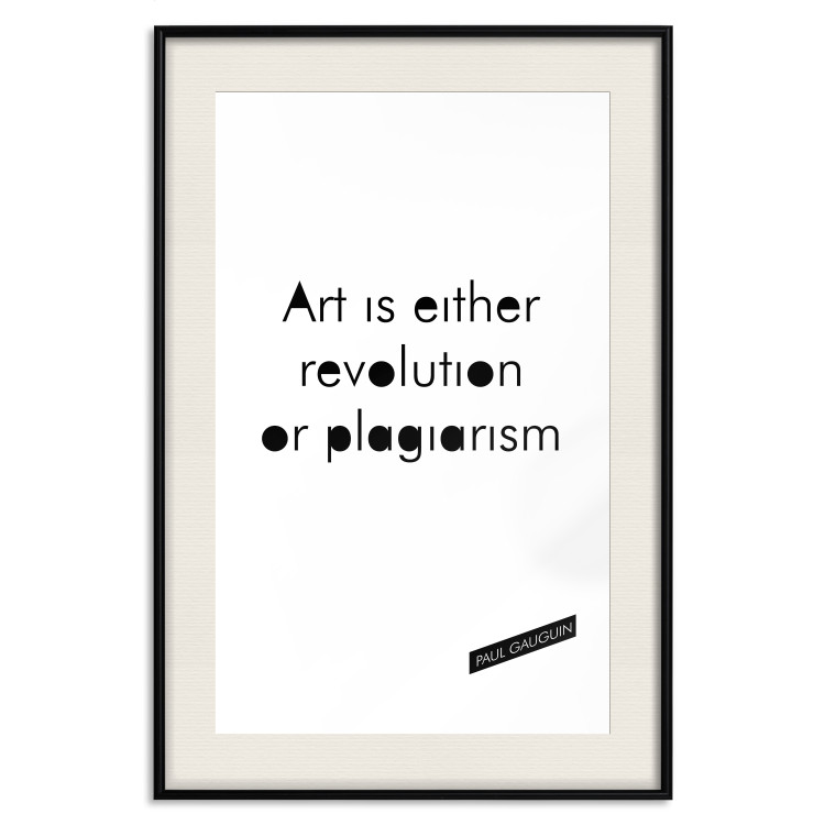 Wall Poster Art is either revolution or plagiarism - English quote amidst white 117446 additionalImage 18