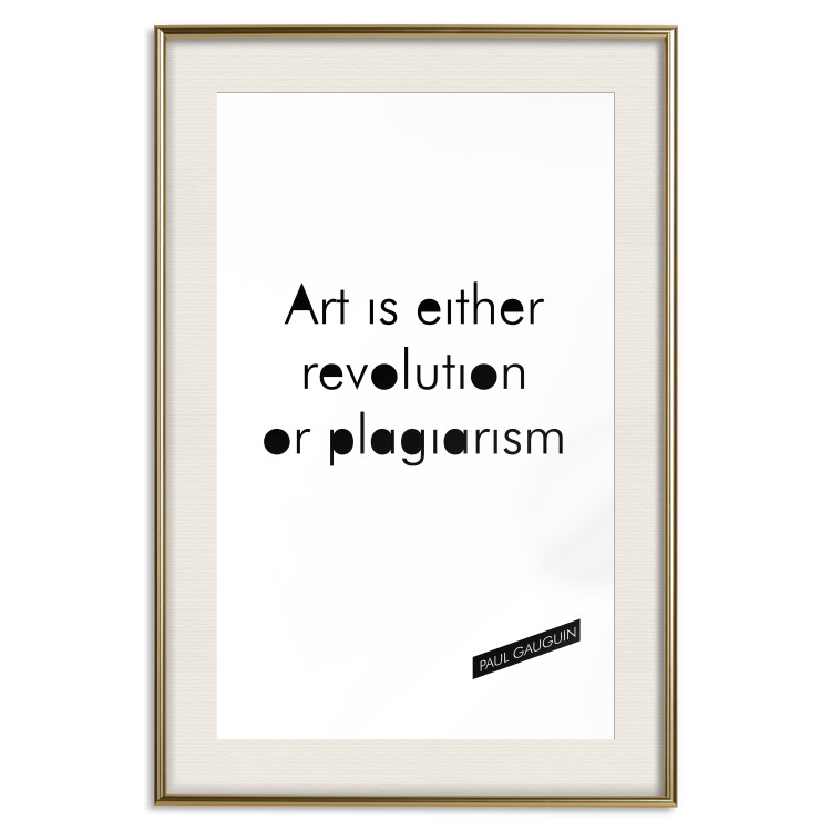 Wall Poster Art is either revolution or plagiarism - English quote amidst white 117446 additionalImage 19