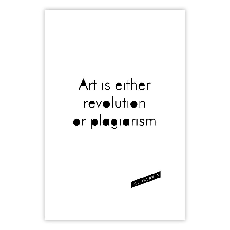 Wall Poster Art is either revolution or plagiarism - English quote amidst white 117446 additionalImage 25
