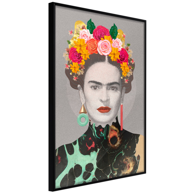 Wall Poster Majestic Frida - modern landscape of a woman with colorful flowers 118146 additionalImage 10