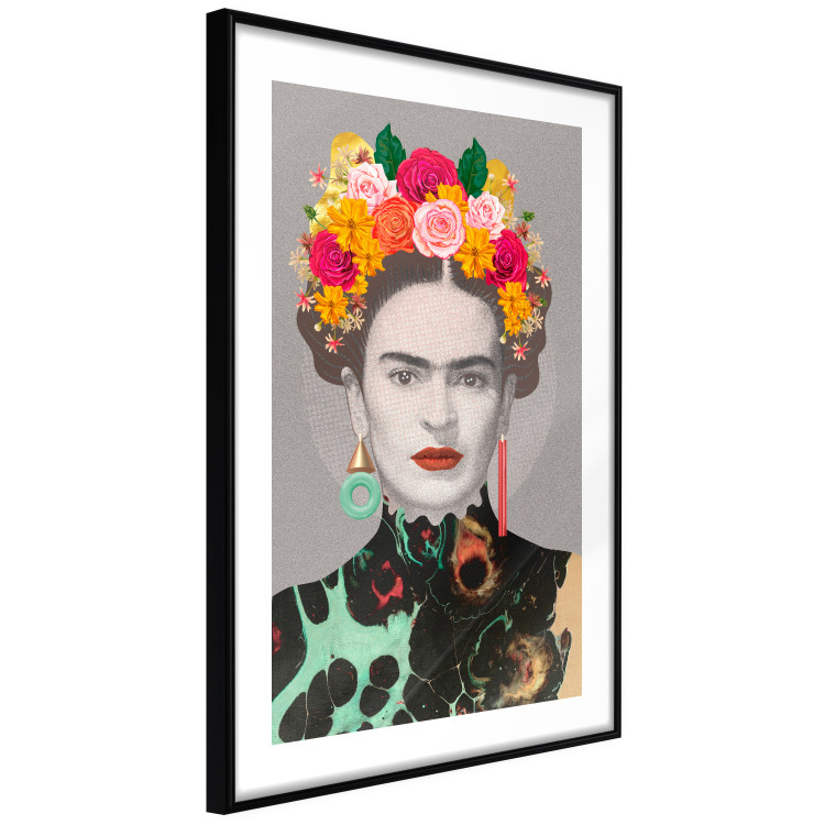 Wall Poster Majestic Frida - modern landscape of a woman with colorful flowers 118146 additionalImage 11