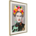 Wall Poster Majestic Frida - modern landscape of a woman with colorful flowers 118146 additionalThumb 2