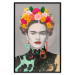 Wall Poster Majestic Frida - modern landscape of a woman with colorful flowers 118146 additionalThumb 24