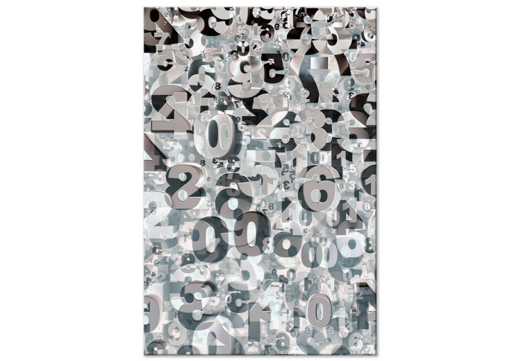 Canvas Print Magic of numbers - abstract composition from numbers with a 3D effect 118246