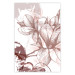 Wall Poster Magnolia World - botanical composition with flowers in brown tones 119046