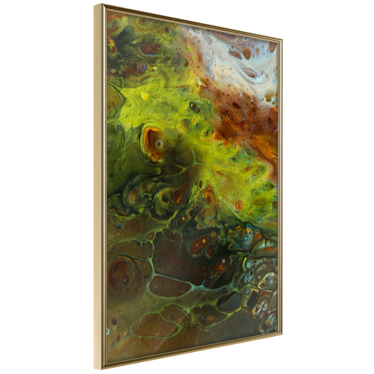 Poster Green Elements - autumn abstraction with dense colorful streaks 119146 additionalImage 12