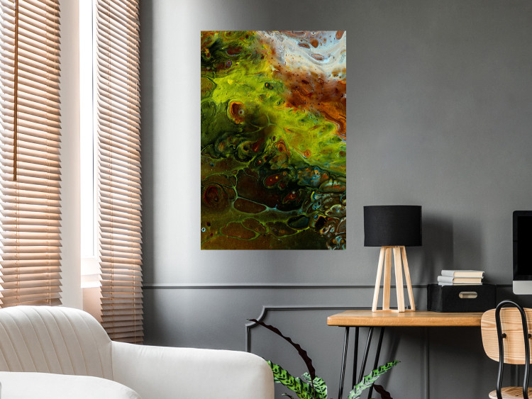 Poster Green Elements - autumn abstraction with dense colorful streaks 119146 additionalImage 17
