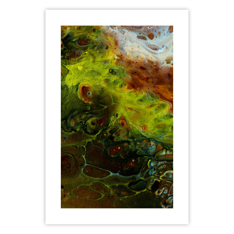 Poster Green Elements - autumn abstraction with dense colorful streaks 119146 additionalImage 19
