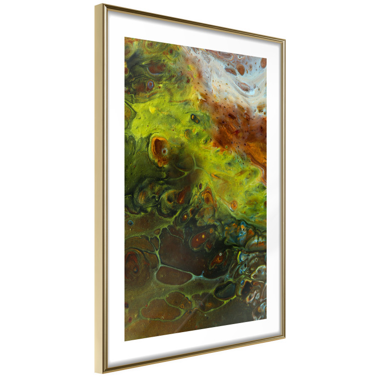 Poster Green Elements - autumn abstraction with dense colorful streaks 119146 additionalImage 6