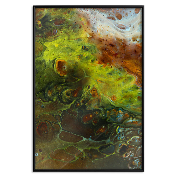 Poster Green Elements - autumn abstraction with dense colorful streaks 119146 additionalImage 18