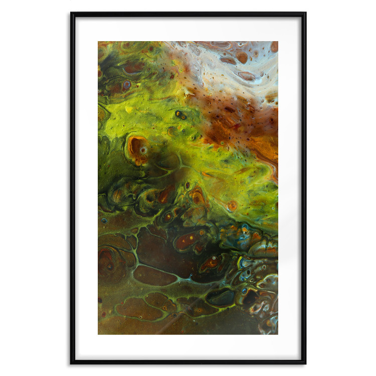 Poster Green Elements - autumn abstraction with dense colorful streaks 119146 additionalImage 15