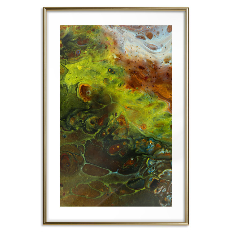 Poster Green Elements - autumn abstraction with dense colorful streaks 119146 additionalImage 14