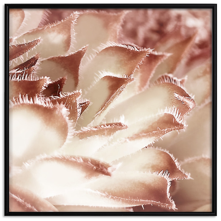 Poster Gentle Touch - floral motif of flowers with a light red texture 122646 additionalImage 24