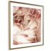 Poster Gentle Touch - floral motif of flowers with a light red texture 122646 additionalThumb 8