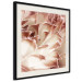 Poster Gentle Touch - floral motif of flowers with a light red texture 122646 additionalThumb 3