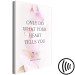 Canvas Art Print Listen to the heart - motivational quote in english on pink background 122846 additionalThumb 6