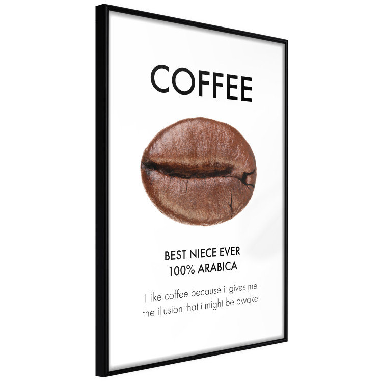 Wall Poster Coffee - Best Niece Ever - black English text and coffee bean 123346 additionalImage 2