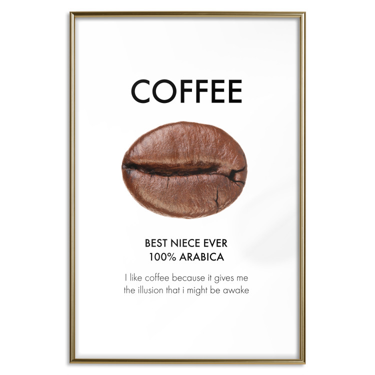 Wall Poster Coffee - Best Niece Ever - black English text and coffee bean 123346 additionalImage 14