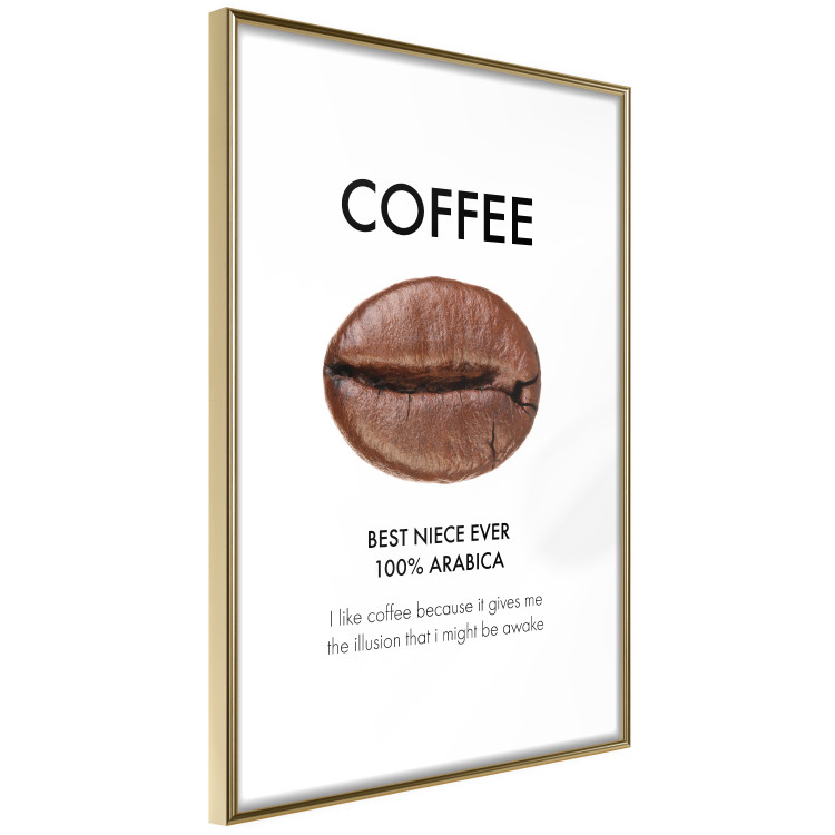 Wall Poster Coffee - Best Niece Ever - black English text and coffee bean 123346 additionalImage 11