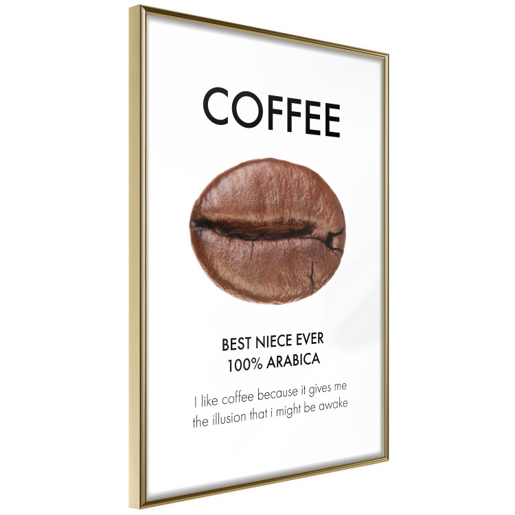 Wall Poster Coffee - Best Niece Ever - black English text and coffee bean 123346 additionalImage 3