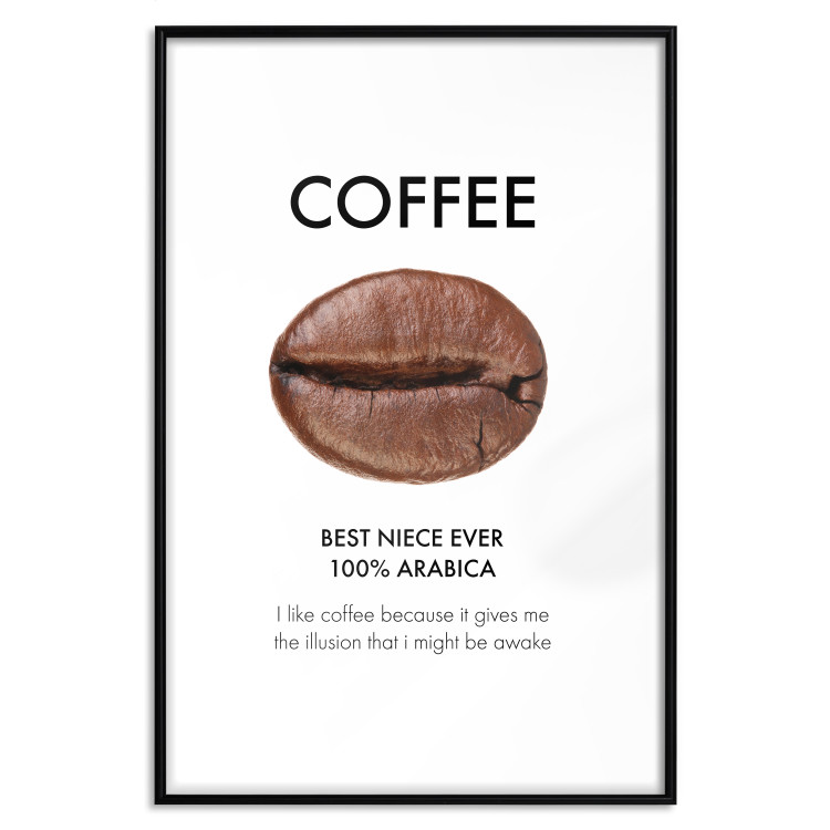 Wall Poster Coffee - Best Niece Ever - black English text and coffee bean 123346 additionalImage 15