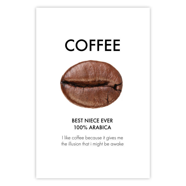 Wall Poster Coffee - Best Niece Ever - black English text and coffee bean 123346 additionalImage 19