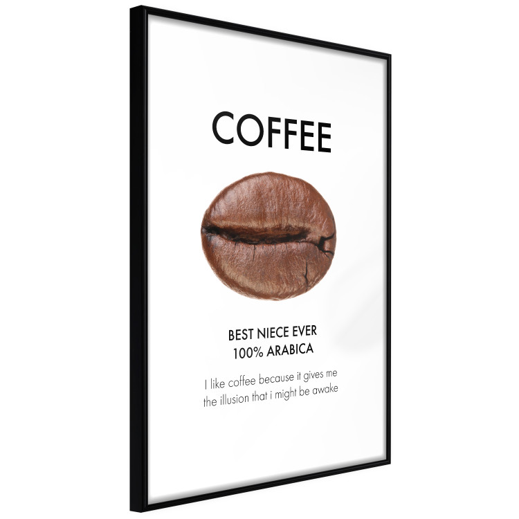 Wall Poster Coffee - Best Niece Ever - black English text and coffee bean 123346 additionalImage 12