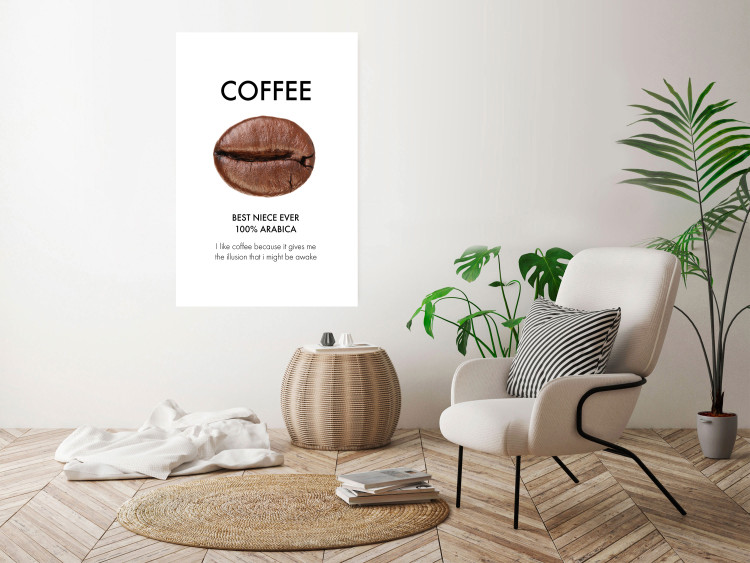 Wall Poster Coffee - Best Niece Ever - black English text and coffee bean 123346 additionalImage 8