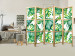 Room Divider Screen Jungle Leaves II (5-piece) - pattern of tropical green plants 124246 additionalThumb 8