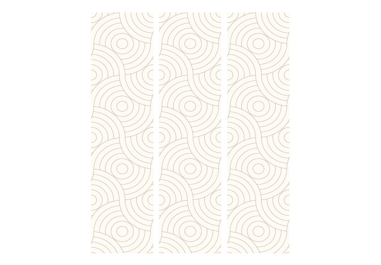 Room Divider Rollers (3-piece) - geometric shapes on a background in shades of beige 124346 additionalImage 3