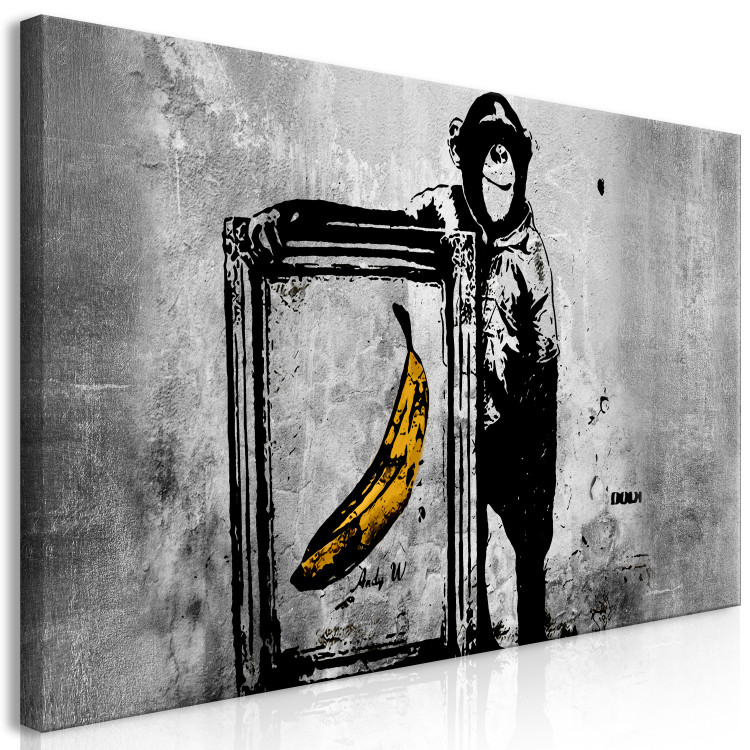 Large canvas print Banksy: Monkey with Frame II [Large Format] 125546 additionalImage 2