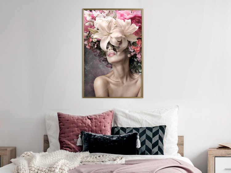 Wall Poster Scent of Dreams - woman with flowers on her head in an abstract motif 127246 additionalImage 5