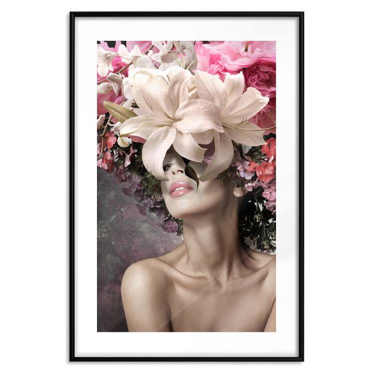 Wall Poster Scent of Dreams - woman with flowers on her head in an abstract motif 127246 additionalImage 15