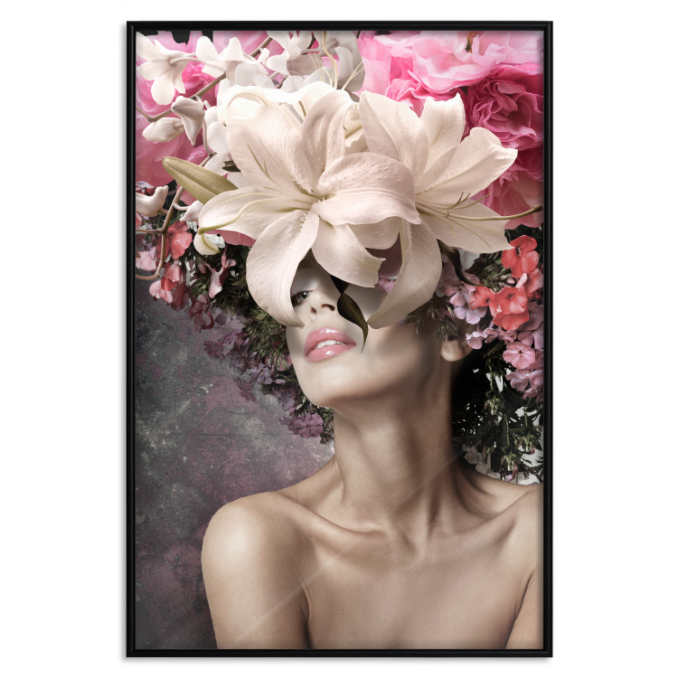 Wall Poster Scent of Dreams - woman with flowers on her head in an abstract motif 127246 additionalImage 16