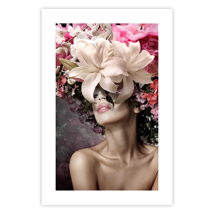 Wall Poster Scent of Dreams - woman with flowers on her head in an abstract motif 127246 additionalImage 19