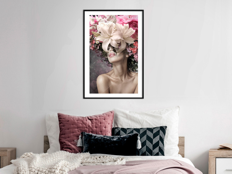 Wall Poster Scent of Dreams - woman with flowers on her head in an abstract motif 127246 additionalImage 18