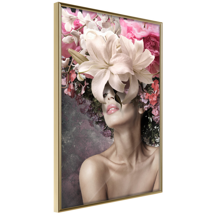 Wall Poster Scent of Dreams - woman with flowers on her head in an abstract motif 127246 additionalImage 12