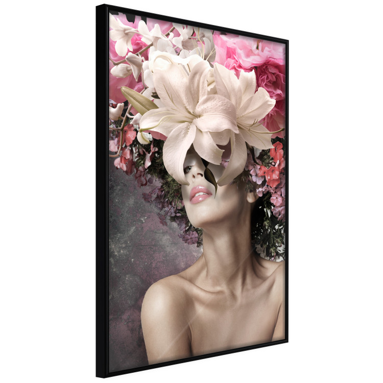 Wall Poster Scent of Dreams - woman with flowers on her head in an abstract motif 127246 additionalImage 11