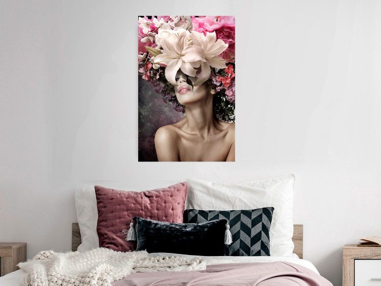 Wall Poster Scent of Dreams - woman with flowers on her head in an abstract motif 127246 additionalImage 2