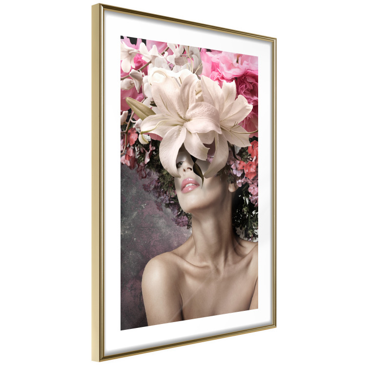 Wall Poster Scent of Dreams - woman with flowers on her head in an abstract motif 127246 additionalImage 7