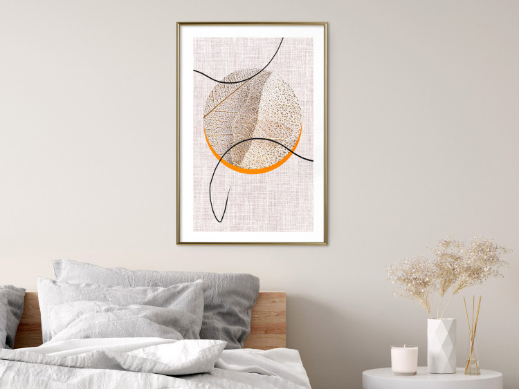 Wall Poster Moonlight Sonata - abstract circular figure on a fabric texture 127346 additionalImage 13