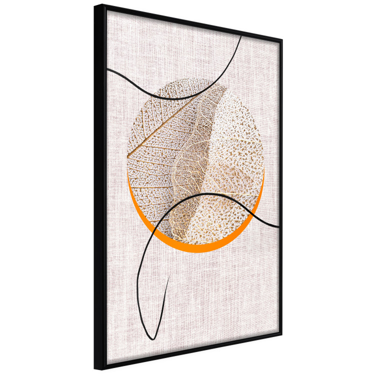 Wall Poster Moonlight Sonata - abstract circular figure on a fabric texture 127346 additionalImage 11